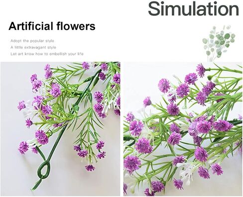 Gypsophila Artificial Flowers Garland 5.5Ft Faux Baby Breath Flowers Vine Real Touch Hanging for Wedding Arch Party Home Decor DIY (Blue) in Saudi Arabia