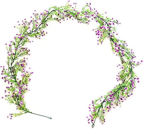 Gypsophila Artificial Flowers Garland 5.5Ft Faux Baby Breath Flowers Vine Real Touch Hanging for Wedding Arch Party Home Decor DIY (Blue) in Saudi Arabia