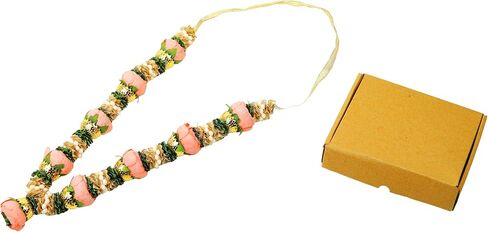 Artificial Mala Rose Flowers Ribbon Garland Haar Small Mala for Idol-Mala for God Statues Accessories Pooja Sringar Articles Ornament for Indian Traditional Festival Decoration(Size:-16")(Orange) in Saudi Arabia