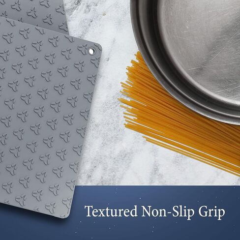 Cosy House Collection 4-Piece Oven Mitt & Pot Holder Set - 500°F Heat Resistant Trivet Cooking Gloves - Flexible, Durable & Comfortable Long-Lasting Silicone - Cooking, Baking & Grilling (Black) in Saudi Arabia
