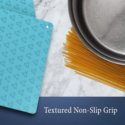 Cosy House Collection 4-Piece Oven Mitt & Pot Holder Set - 500°F Heat Resistant Trivet Cooking Gloves - Flexible, Durable & Comfortable Long-Lasting Silicone - Cooking, Baking & Grilling (Black) in Saudi Arabia