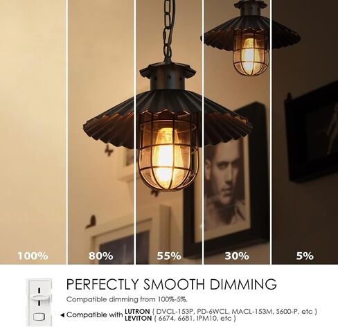 LVWIT 6 Pack Vintage LED Edison Bulbs 75W Equivalent 11W 1100LM Dimmable ST64 Filament 2700K Warm White E26 Medium Base Light Bulbs High Brightness Clear Glass in Saudi Arabia