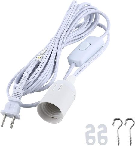 Simple Deluxe 15 Feet Extension Hanging Lantern Pendant Light Cord with E26 Socket, Featuring an On/Off Switch(Bulb Not Included) in Saudi Arabia