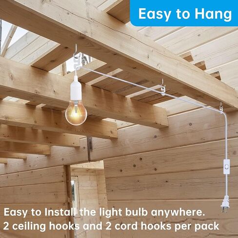 Simple Deluxe 15 Feet Extension Hanging Lantern Pendant Light Cord with E26 Socket, Featuring an On/Off Switch(Bulb Not Included) in Saudi Arabia