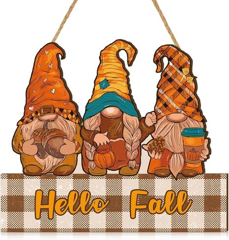 مجموعة واحدة من لافتة باب مرحبا الخريف ديكور سقوط التماثيل الخشبية علامة معلقة لعيد الشكر علامات خشبية معلقة ديكور جدار ريفي الباب الأمامي ساحة مزرعة المنزل ديكورات حصاد الخريف in Kuwait