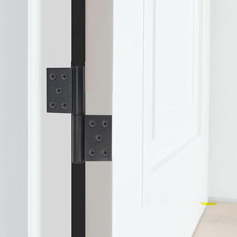 Antrader 5 Inch Lift Off Hinge Flag Hinges,Black Offset Door Hinges,Stainless Steel Door Hinge Detachable-2 Pcs in Saudi Arabia