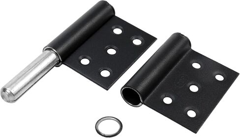 Antrader 5 Inch Lift Off Hinge Flag Hinges,Black Offset Door Hinges,Stainless Steel Door Hinge Detachable-2 Pcs in Saudi Arabia