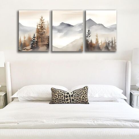 YFvrPt Neutral Botanical Flower Line Wall Art Set of 3 Modern Minimalist Plant Canvas Pictures Black and White Farmhouse Artwork Boho Painting Prints for Wall Decor Aesthetic Framed 12x16 In in Kuwait