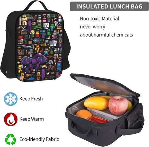 3-Piece Backpack Set for Students - Includes Backpack, Lunch Bag, Pencil Case, and Bonus Keychain - 600D Oxford Fabric, Unisex, Ideal for School in Saudi Arabia