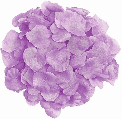 ZODIFEVI 1000pcs Lavender Silk Rose Petals Artificial Flower Wedding Party Vase Decor Bridal Shower Favor Centerpieces Confetti (Light Purple) in Saudi Arabia