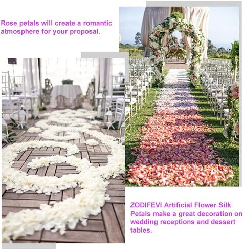 ZODIFEVI 1000pcs Lavender Silk Rose Petals Artificial Flower Wedding Party Vase Decor Bridal Shower Favor Centerpieces Confetti (Light Purple) in Saudi Arabia