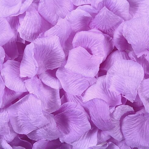 ZODIFEVI 1000pcs Lavender Silk Rose Petals Artificial Flower Wedding Party Vase Decor Bridal Shower Favor Centerpieces Confetti (Light Purple) in Saudi Arabia