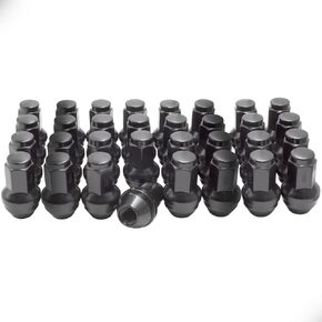 Wheel Accessories Parts Set of 32 One-Piece OEM Factory Style Black 14x2 Lug Nuts fits Ford F150, Lincoln 4L3Z-1012-A 611-288 Wheel Lug Nut, Factory Style Lug Nuts M14x2.0 Thread Black 32 PC
