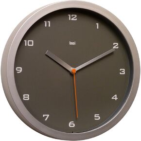 Bai 834.GC Designer Wall Clock, Gotham Charcoal