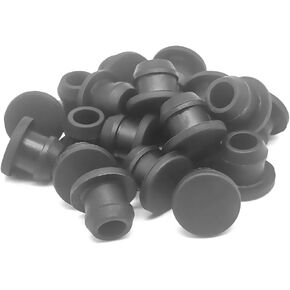 Silicone Plugs Rubber Plugs Rubber Hole Plugs Waterproof Plugs Sealing Plugs 6mm/0.24 Inch Diameter Black - 20 Pack