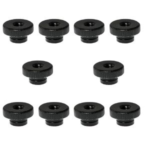 Knurled Thumb Nut DZS ELEC 10PCS M6 Black Round Knobs Hand Nuts