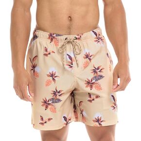 Eidon Young Men's Standard I'm Leafing 17 Inch Length, Elastic Waist Volley Swim Trunk