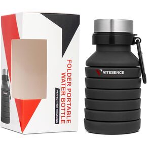 collapsible Water Bottle | Safe and Eco-friendly Materials | Suitable for cold and warm water | Flexible Design perfect for camping and travel | 100% Food grade silicone