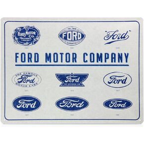 لافتة قصدير قديمة من فن الحنين، فورد - شعارات - فكرة هدية لمحبي إكسسوارات السيارات، لوحة معدنية، تصميم عتيق لتزيين الجدران، 11.8 بوصة × 15.7 بوصة in Kuwait