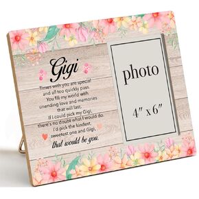 Gigi Gifts for Grandma, Gifts for Gigi, Gigi Wood Photo Frame Gifts, Gigi Gifts 8x10 Picture Frame (Photo 4x6 Inches)