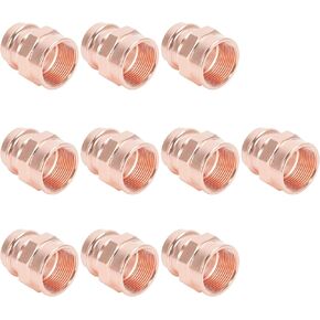 Copepr Press Fittings 90 degree Elbow Copper Coupling Zero Lead PxP 1/2 inch x 1/2 inch for Residential Commercial 10-Pack