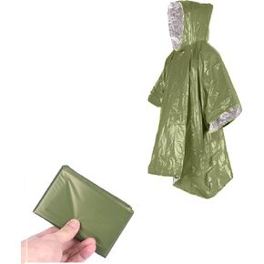1 PCS Rain Ponchos For Adults, 48.8 x 39in Poncho Ponchos Adult for utdoor emergency preparedness,camping,hiking