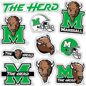 Desert Cactus Marshall University Thundering Herd MU Stickers Vinyl Decals Laptop Water Bottle Car Scrapbook T2 (Type 2)