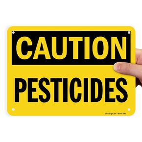 SmartSign “Caution - Pesticides" Sign | 10" x 14" 3M Reflective Aluminum