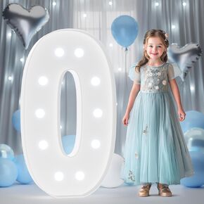 4FT Marquee Light Up Numbers, Marquee Numbers 4 Feet Tall with Cool White Light, Number 60 Light Up Number for Party Birthday Anniversary Decorations