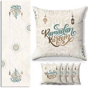OLEEK Decorations for Home - Table Runner & 4pcs Pillow Covers - Decorations for Table - Gifts - Decor 2024