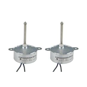 CHANCS Synchronous Motor TYC-40 AC 12V 5RPM Shaft Length 4.6cm for Fiber Optic Christmas Ornament (2PCS)