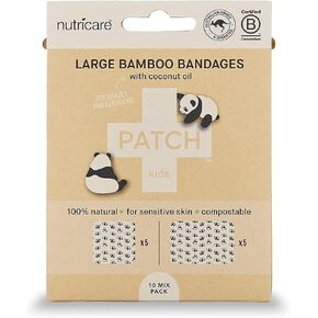 باتش كيدز كيد ديزاين (باندا) ضمادة لاصقة من زيت الخيزران/جوز الهند معقمة 2 × 3 بوصة / 3 × 3 بوصة 50 لكل صندوق in Kuwait