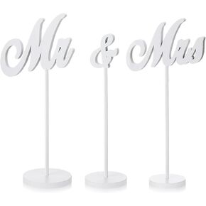 Mr and Mrs Wedding Table Decor Wooden Letter Sign Wedding Wood Tall Standing Sign Vintage Mr and Mrs Table Decorations for Wedding Photo Props Anniversary Party Valentine's Day Decor
