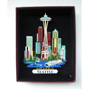 Seattle Ornament City Skyline Space Needle Whale