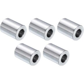 uxcell 5pcs Stainless Steel Spacer 3/8" Bore x 3/4" OD x 1/2" Length Screw Standoff Bushing Plain Finish Round Metal Spacer for 3/8 Screws Bolts and Rods