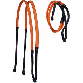 54" Horse English Black Leather Rubber Grip Schooling TRAINING Reins 805LR23