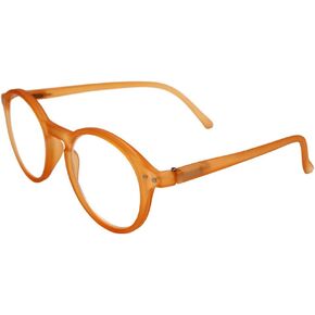 Calabria ZT-1662 Round Reading Glasses +2.50 Orange Men Women Trendy Stylish Single Power Readers Vintage Eyeglasses TR90