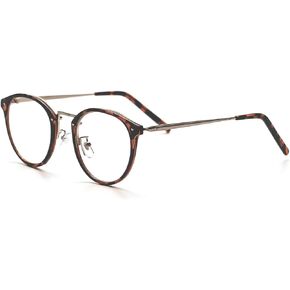 Retro Round Reading Glasses for Women, Large Metal Blue Light Blocking Reders, Vintage Oval Anti Glare/UV Eyeglasses