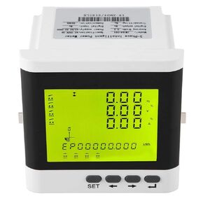 Multi Function Three Phase Programmable Electric Watt Active Power Meter Volt Amp Energy Monitor High Precision Digital LED Ammeter Voltmeter LCD Display Panel