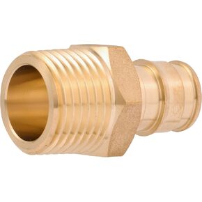 SharkBite 1/2 x 1/2 Inch Expansion MNPT Adapter for PEX-A Pipe, Brass Plumbing Fittings, Male NPT Adapter for PEX-A Tubing, UAB120LFA