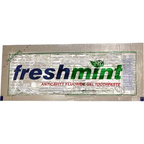Freshmint® 1,000 Individual Packets of 0.28 oz. Single use Clear Gel Anticavity Fluoride Toothpaste