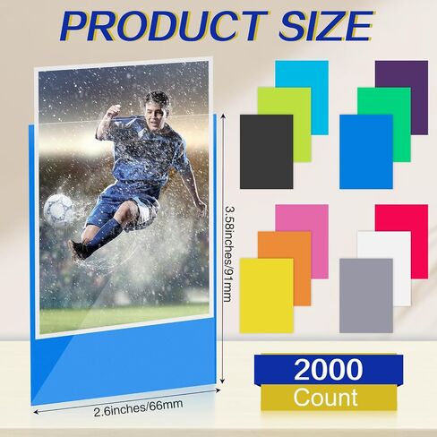 2000 Counts Trading Card Sleeves Standard Card Sleeve Sturdy Game Sports Football Card Sleeves Soft Baseball Plastic Card Sleeve Protector for Sports Cards Game Cards in Saudi Arabia