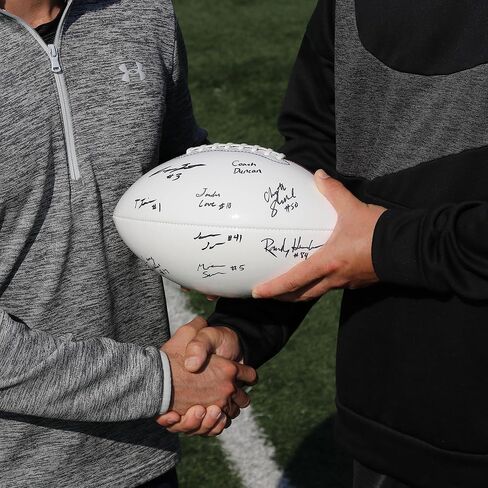 Murray Sporting Goods توقيع كرة القدم مع حامل - لوحتان أبيضتان للتوقيع الجاهز للعرض، علبة الكأس القابلة للتوقيع بحجم تنظيم كامل 12 بوصة | (3 عبوات) in Kuwait