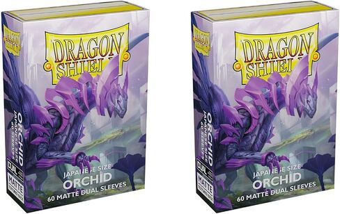 Dragon Shield Bundle: 2 Packs of 60 Count Japanese Size Dual Matte Card Sleeves - Matte Orchid in Saudi Arabia