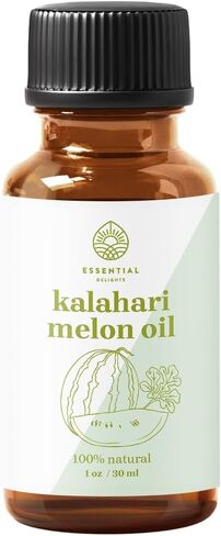 Kalahari Melon Oil by Essential Delights| Premium Grade Carrier Oil | for Aromatherapy, Soaps, Lotions, & Candles | Vegan & Cruelty Free (1 Fl. Oz.) in Kuwait