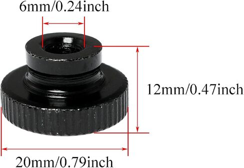 Knurled Thumb Nut DZS ELEC 10PCS M6 Black Round Knobs Hand Nuts in Kuwait