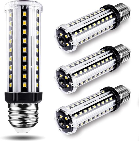 LED Corn Light Bulb 150W Equivalent 2000 Lumen 6500K Cool Daylight White 20W E26/E27 Base Non-dimmable Ceiling Fan Corn Lighting for Home Garage Warehouse Indoor LED Corn Bulbs Pack of 4 in Saudi Arabia