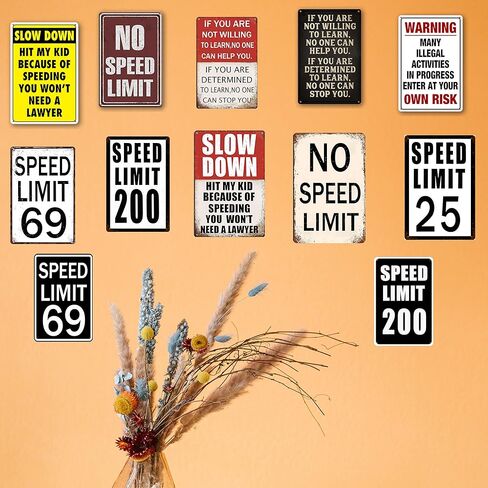 Slow Down Signs Children At Play Safety Signs For Street Caution Warning Kids Playing Safety Tin Sign Speed Limit Crossing Guard Stop Children Playing Yard Road Visual Signal Slow Down Hit My Kid in Saudi Arabia