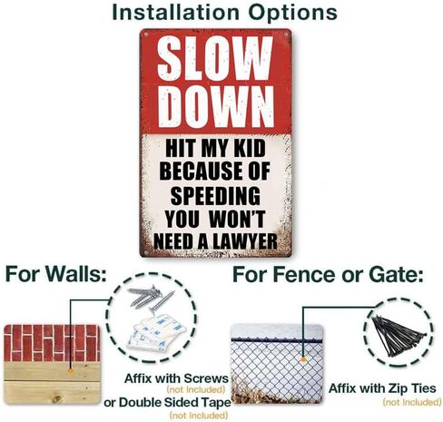 Slow Down Signs Children At Play Safety Signs For Street Caution Warning Kids Playing Safety Tin Sign Speed Limit Crossing Guard Stop Children Playing Yard Road Visual Signal Slow Down Hit My Kid in Saudi Arabia