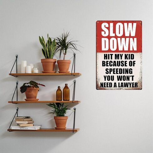 Slow Down Signs Children At Play Safety Signs For Street Caution Warning Kids Playing Safety Tin Sign Speed Limit Crossing Guard Stop Children Playing Yard Road Visual Signal Slow Down Hit My Kid in Saudi Arabia